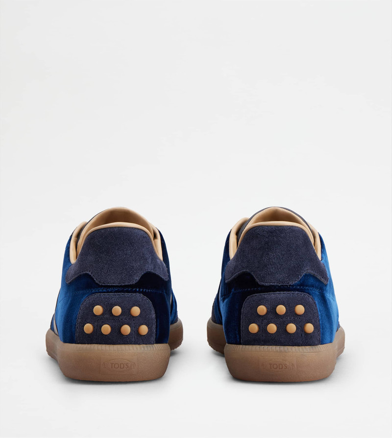 Tod's TOD'S TABS SNEAKERS IN FABRIC AND SUEDE - BLUE outlook