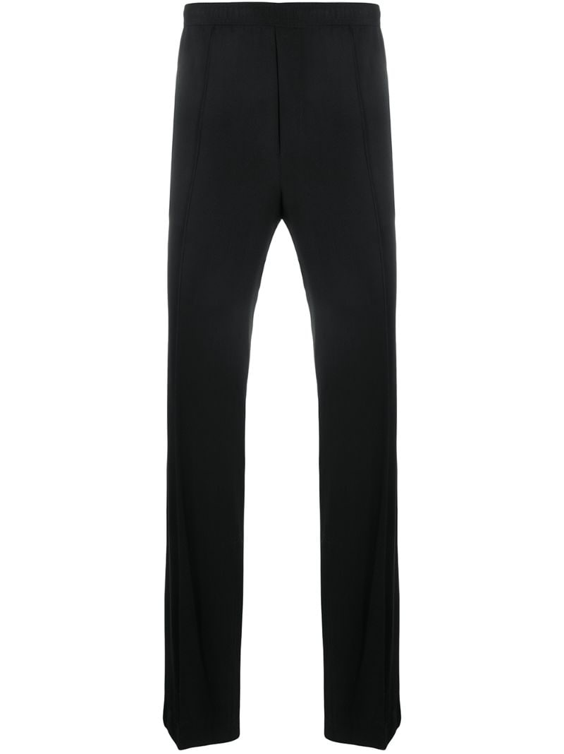pull-on straight-leg trousers - 1