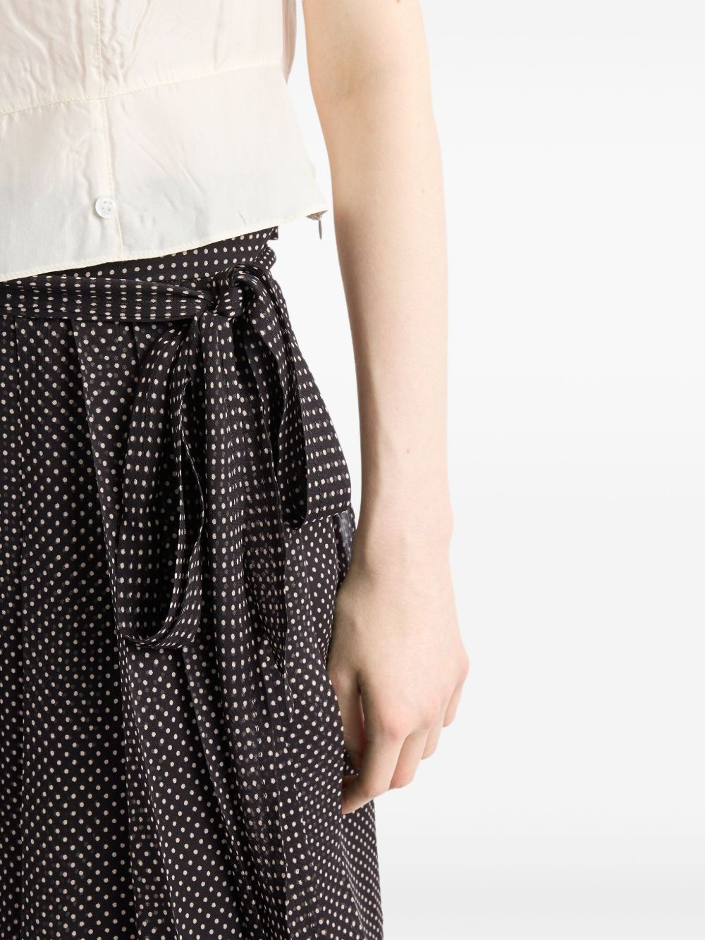 printed chiffon wrap skirt - 6