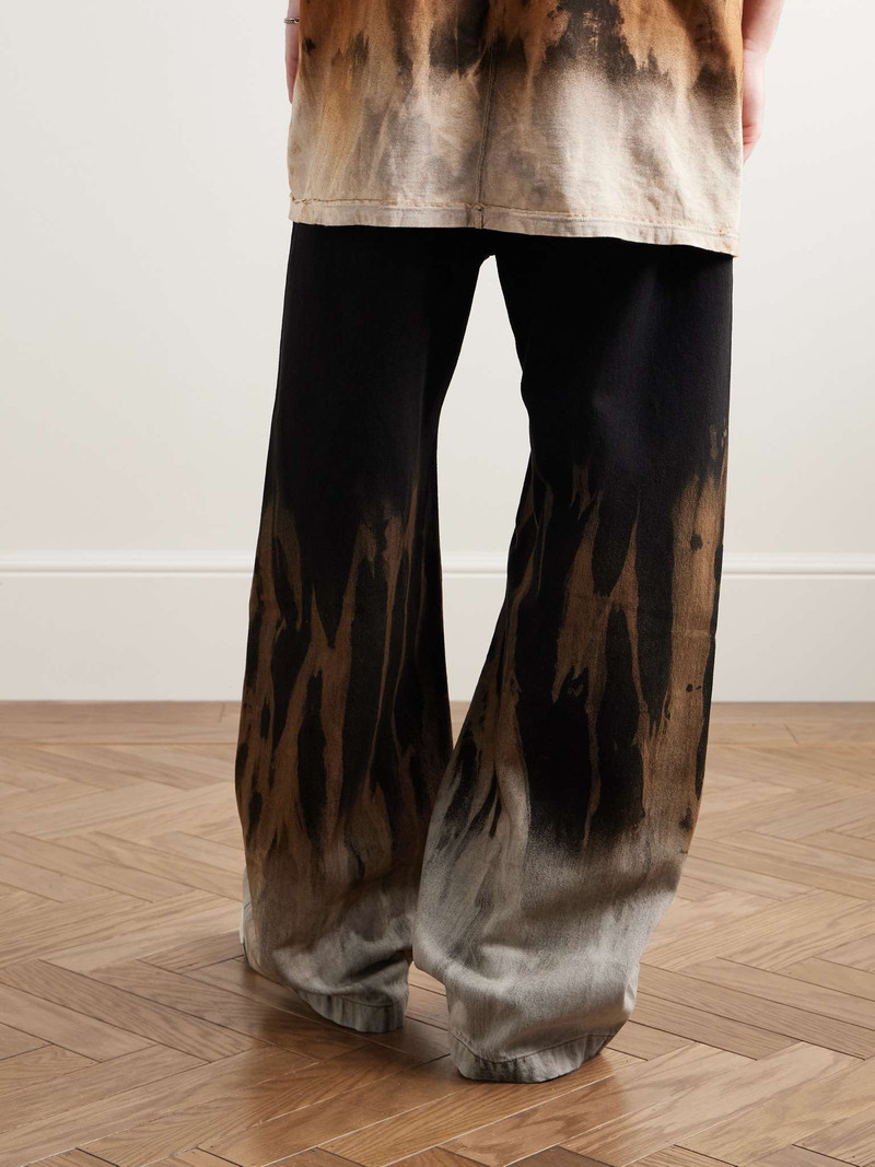 Geth Wide-Leg Garment-Dyed Printed Jeans 4