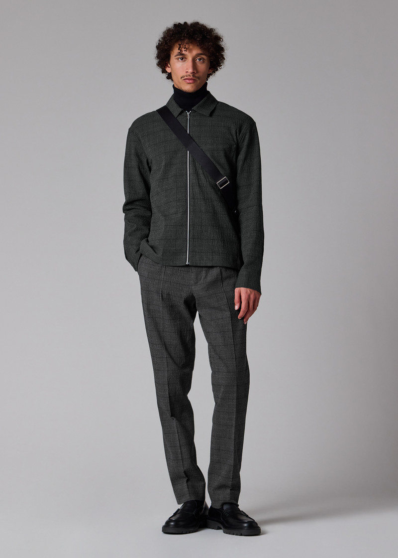 Grey Textured-Cotton Check Co-Ord Set 7