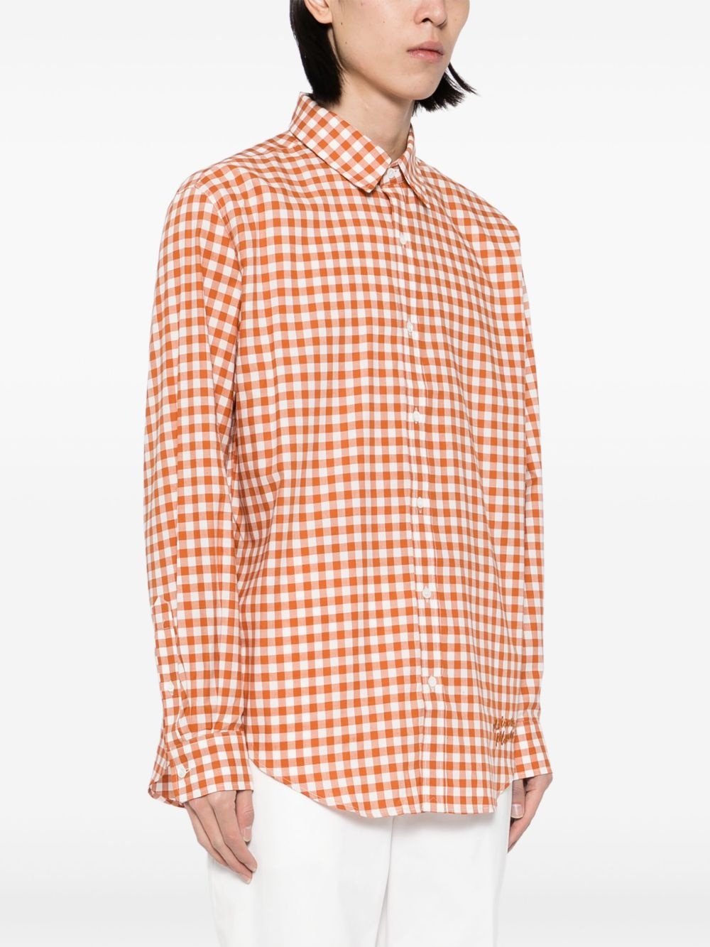 gingham-check shirt - 3