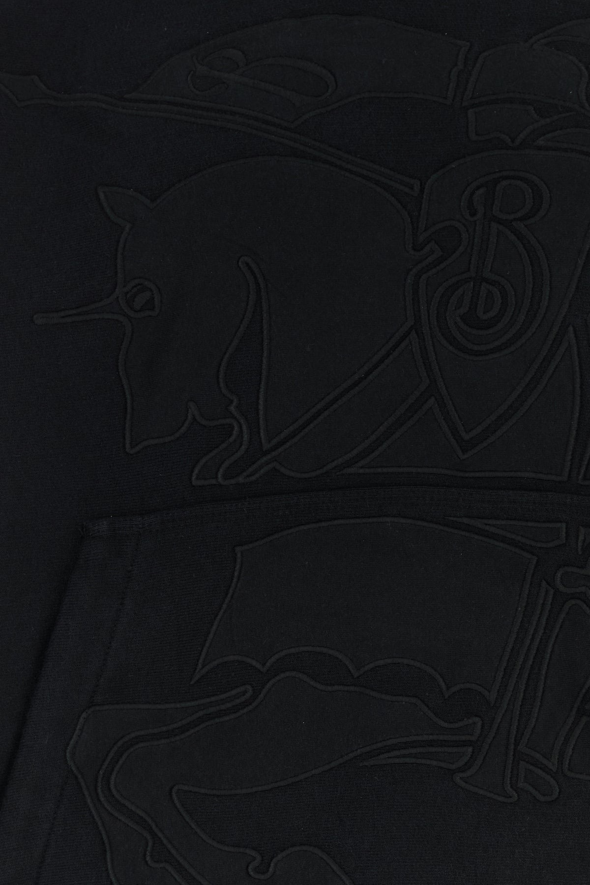 Black cotton blend sweatshirt - 3