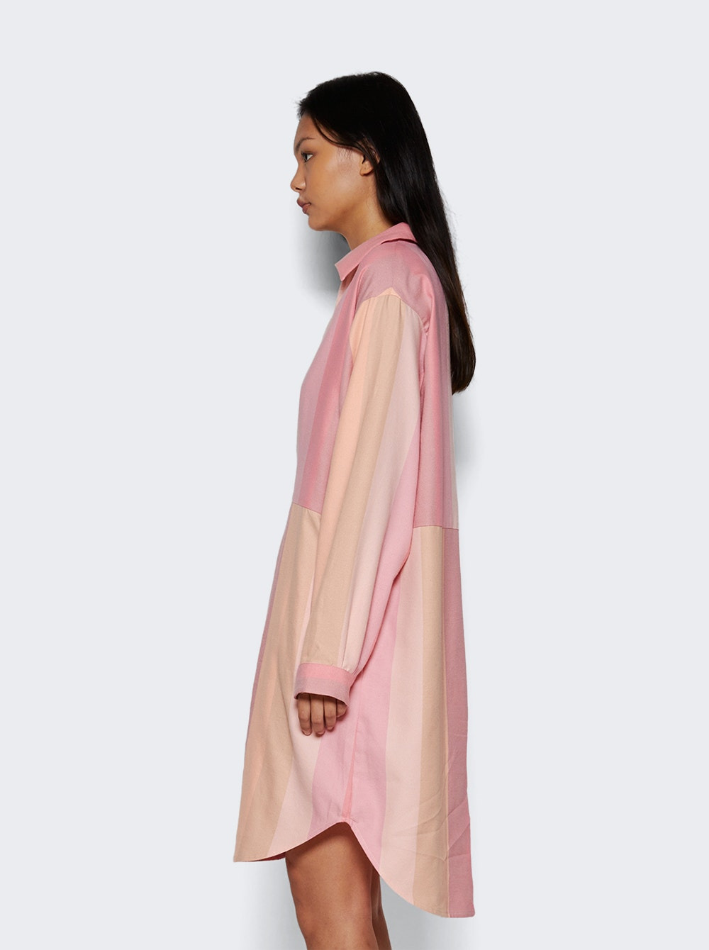 Tunic Dress Pink Vertical Stripes - 4