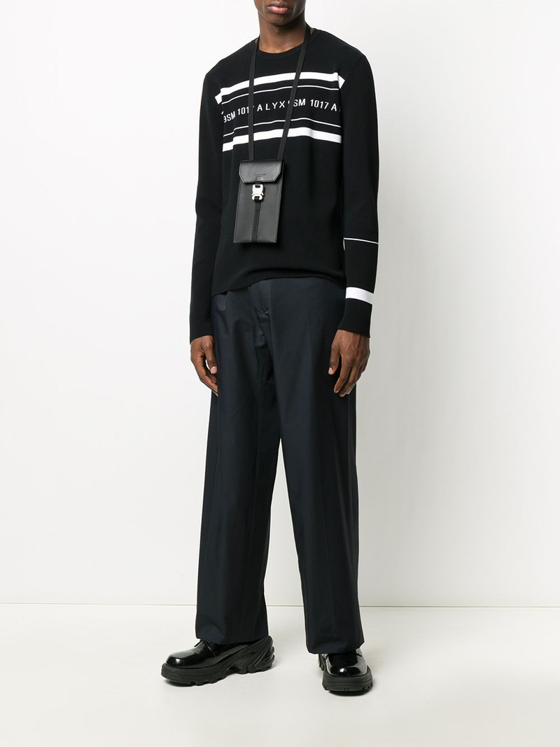 1017 ALYX 9SM contrast-logo striped jumper outlook