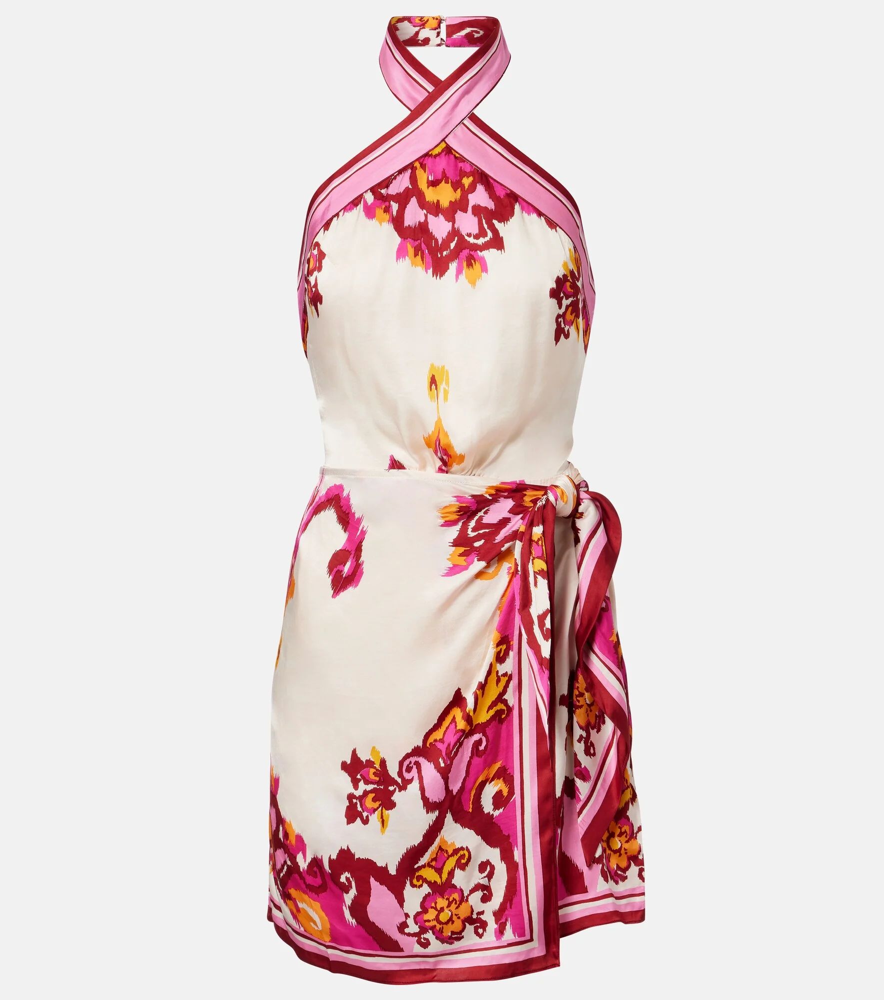 Manon printed satin minidress - 1