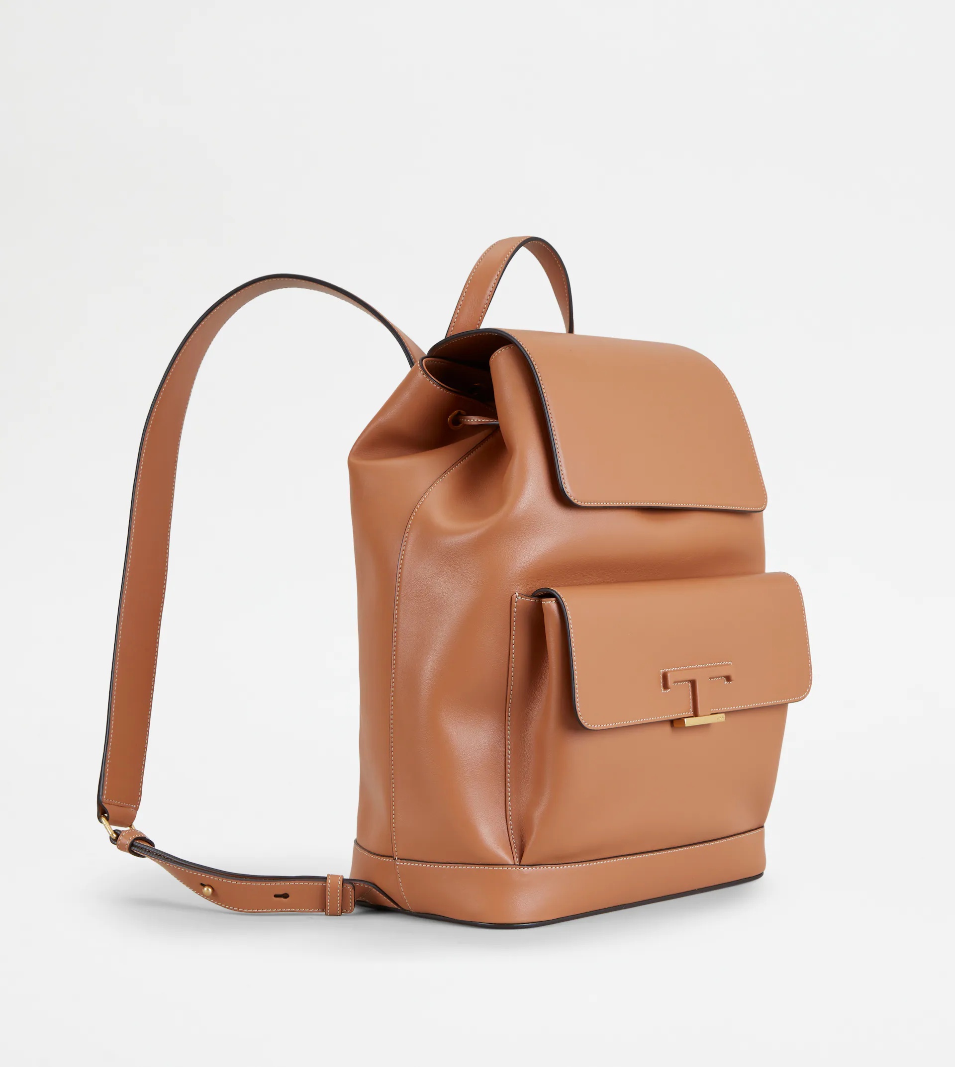 TIMELESS BACKPACK IN LEATHER MEDIUM - BROWN - 3