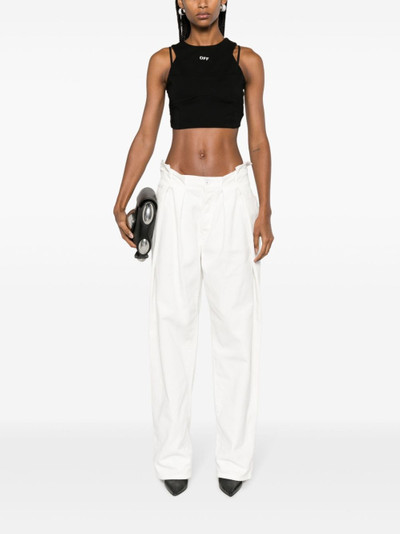 Off-White ring-detail cropped tank top outlook