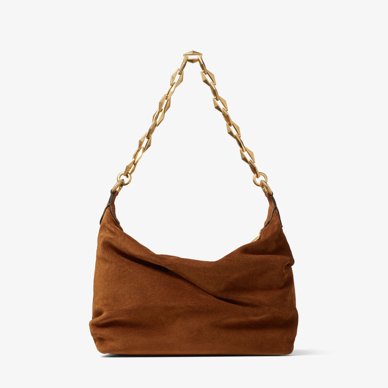 Diamond Soft Hobo S
Tan Suede Hobo Bag with Chain Strap 6