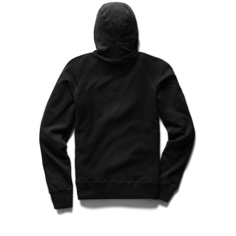 Reigning Champ Lightweight Terry Zip Hoodie Black outlook