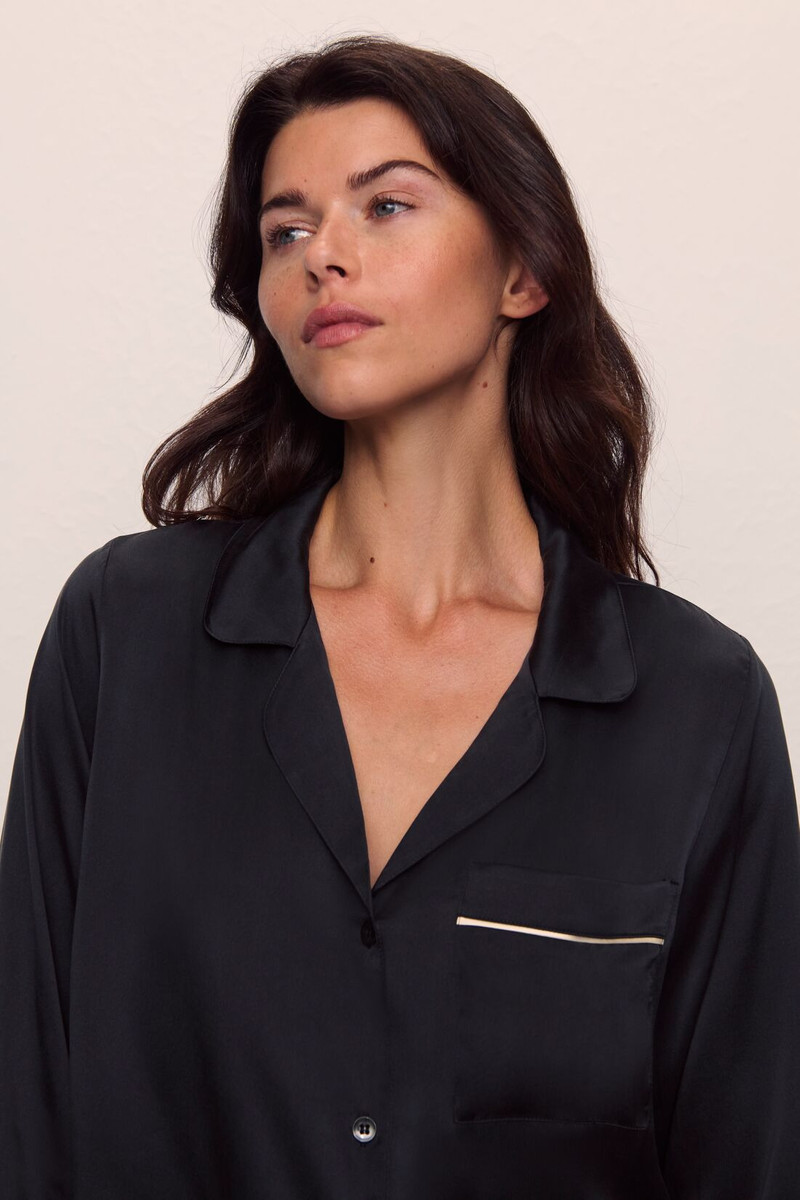 eberjey Inez Washable Silk Long PJ Set outlook