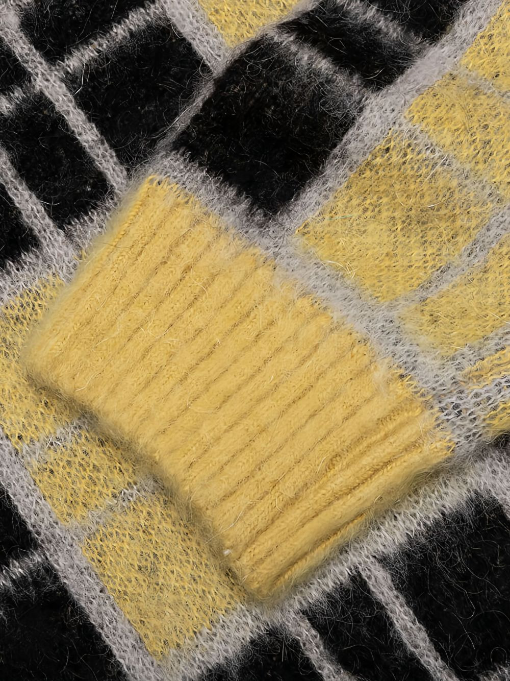 checked mohair sweater - 4