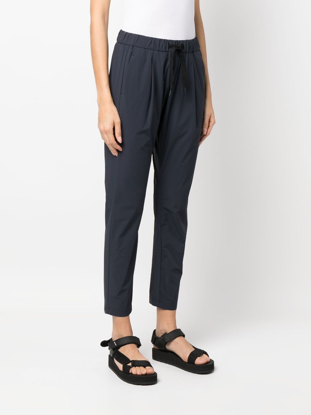 drawstring-tie tapered trousers - 3