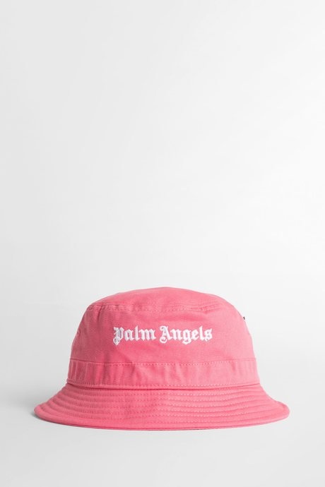 Palm angels women's pink logo bucket hat - 1