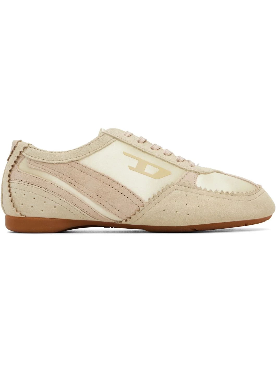 Beige D-Mile-Flat Sneakers - 1