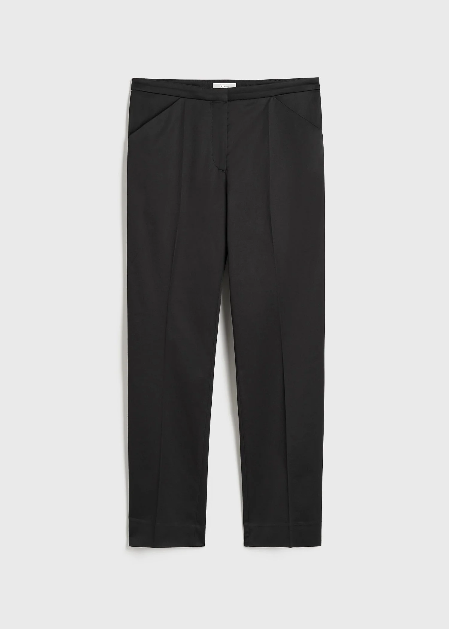 Cropped straight trousers black - 1
