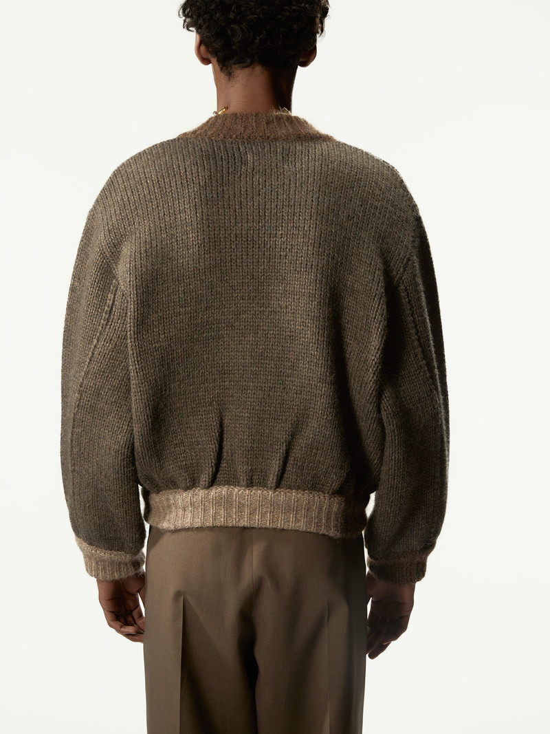 Knitted Bomberone Brown 3