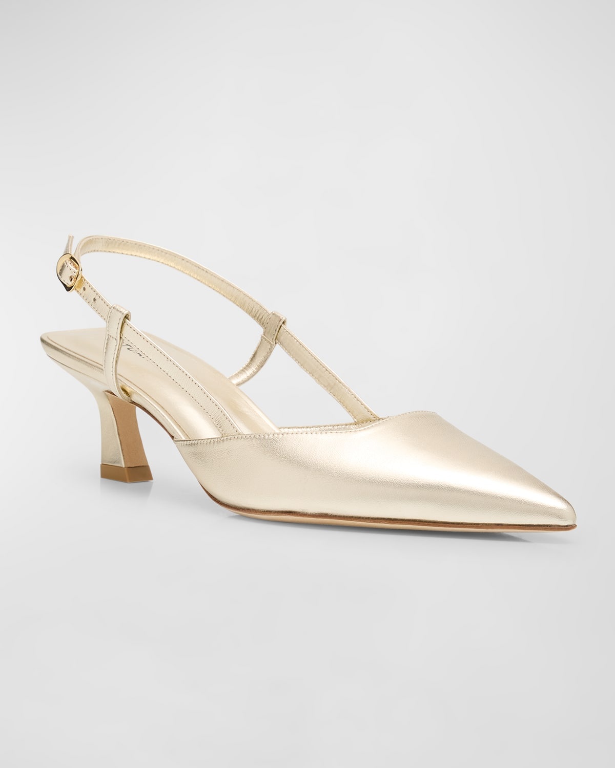 Vinnie Metallic Kitten Slingback Pumps - 3