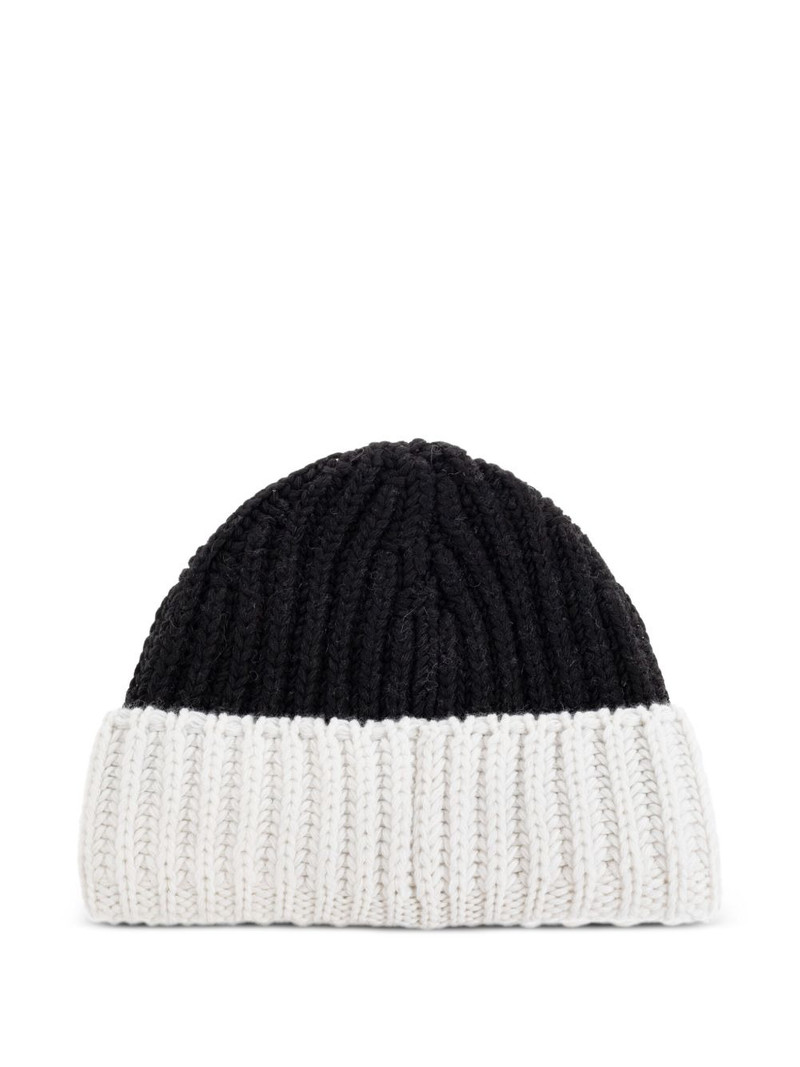 Moschino ribbed-knit logo-detail beanie outlook