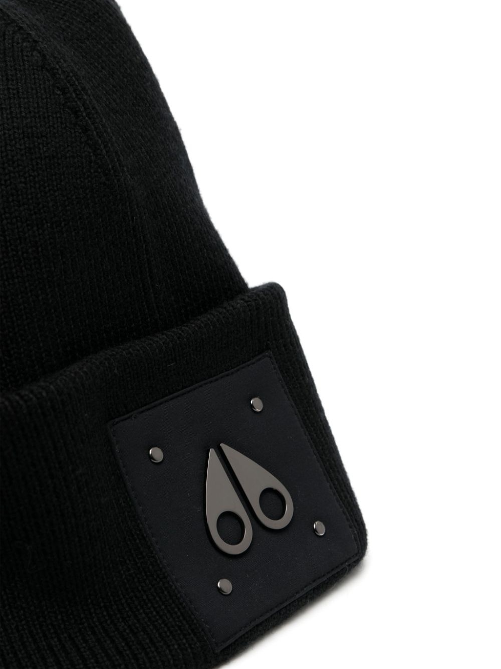 logo-patch wool beanie - 2