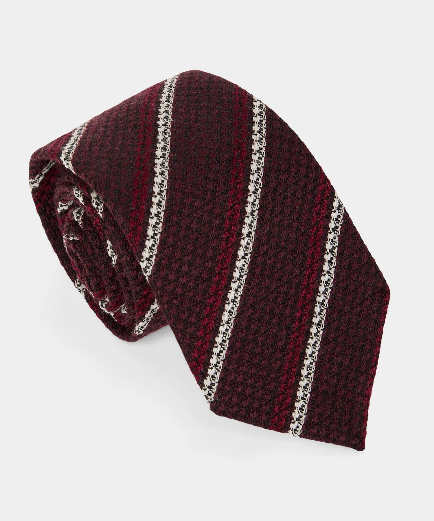 Italian Wool Regimental Stripe Tie - 1