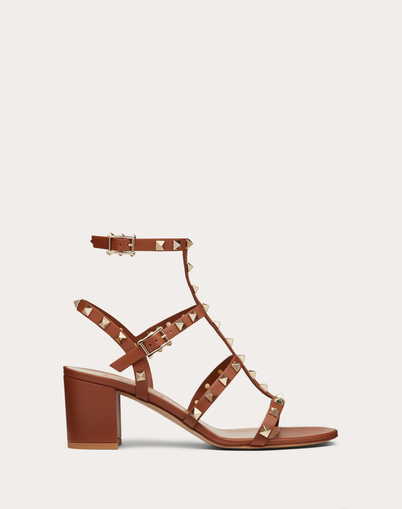 ROCKSTUD CALFSKIN ANKLE STRAP SANDAL 60 MM - 1