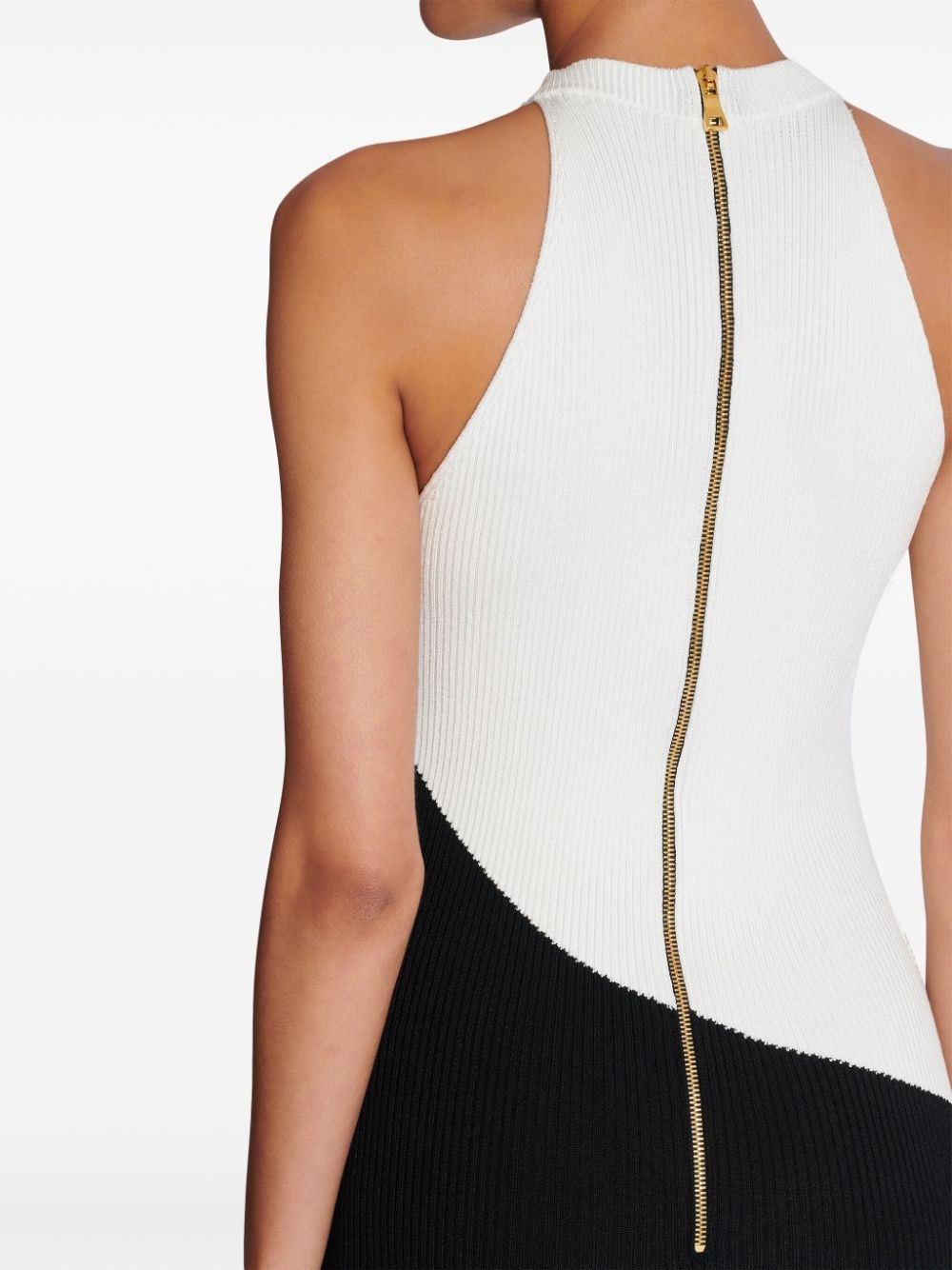 intarsia-knit logo midi dress - 6