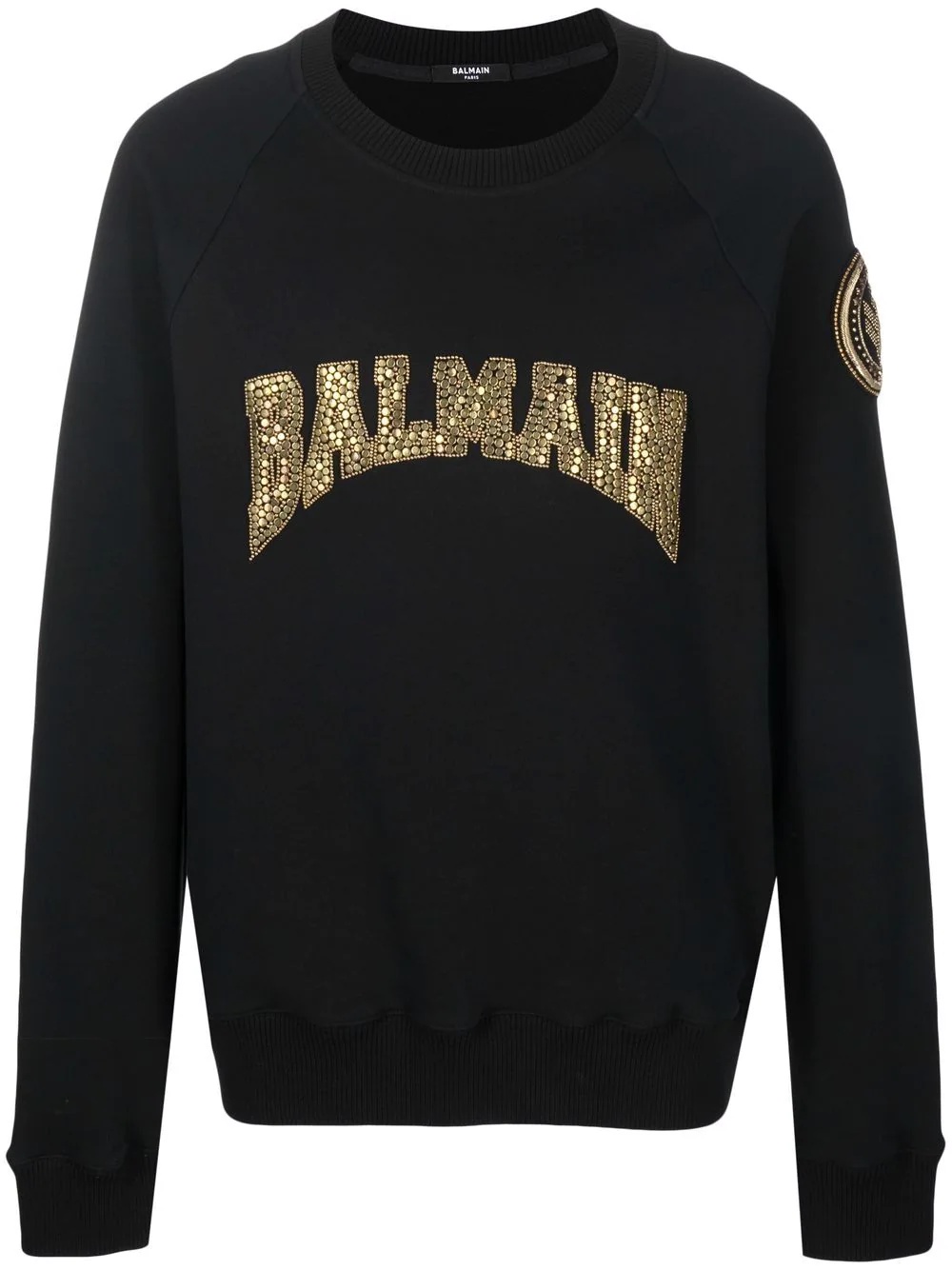 studded-logo cotton sweatshirt - 1