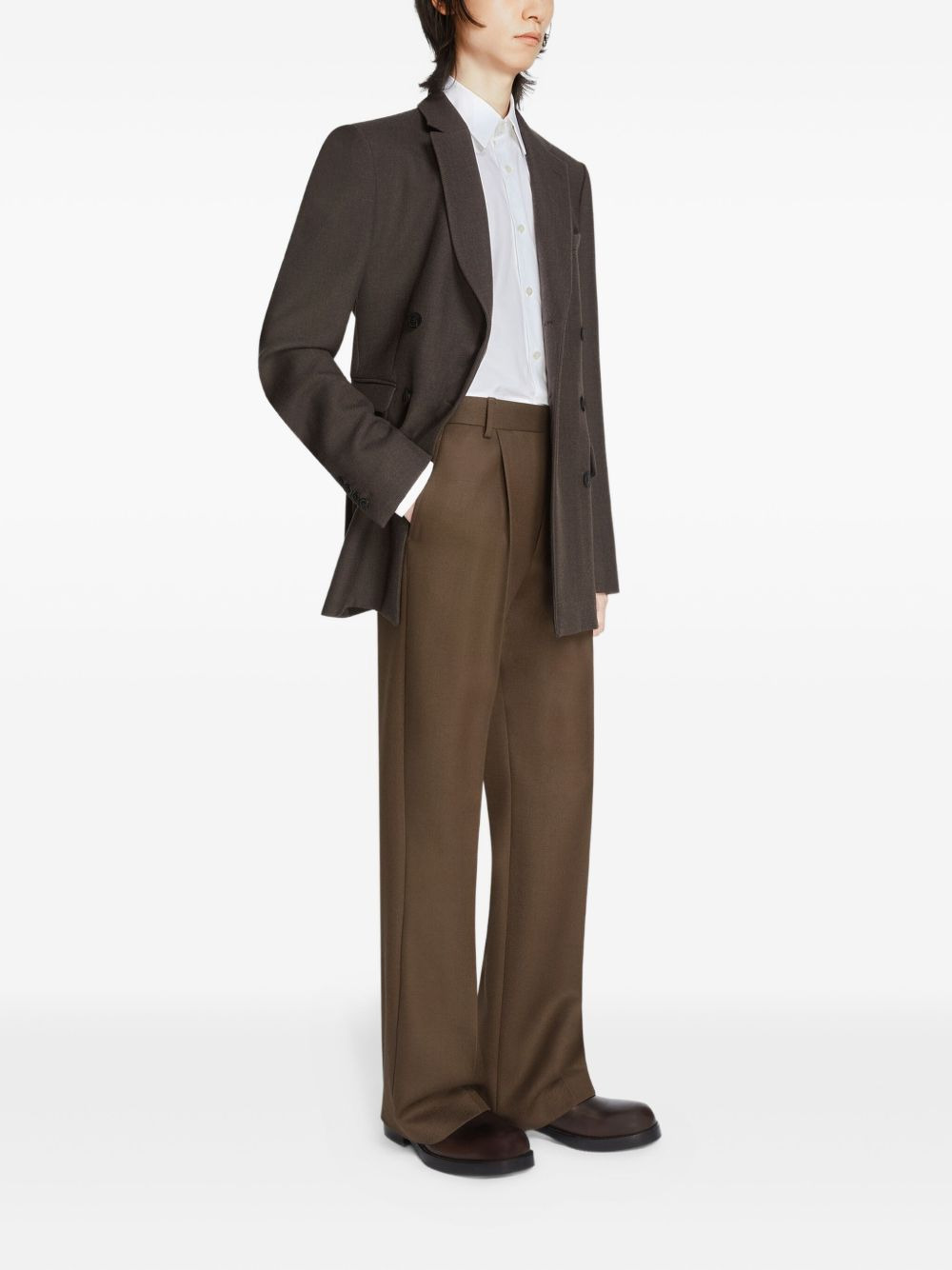 double-breasted wool blazer - 3
