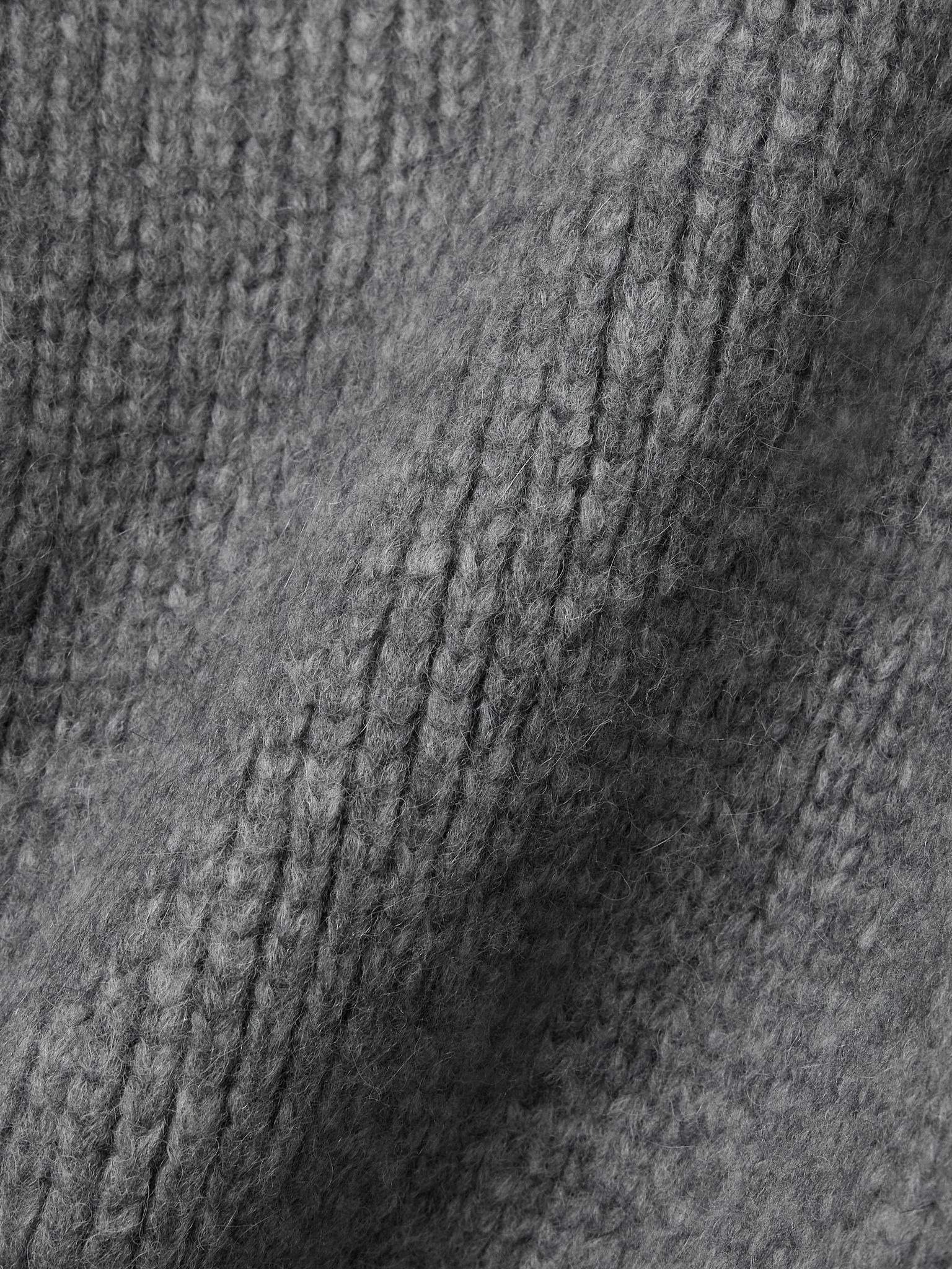 Alpaca-blend turtleneck sweater Gray - 4