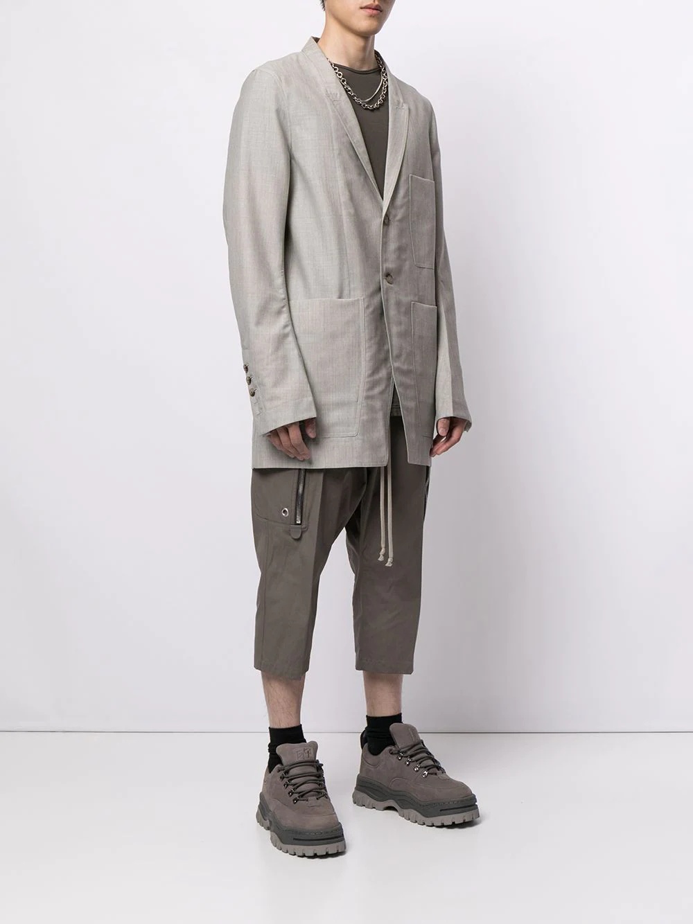 single-breasted wool blazer - 3