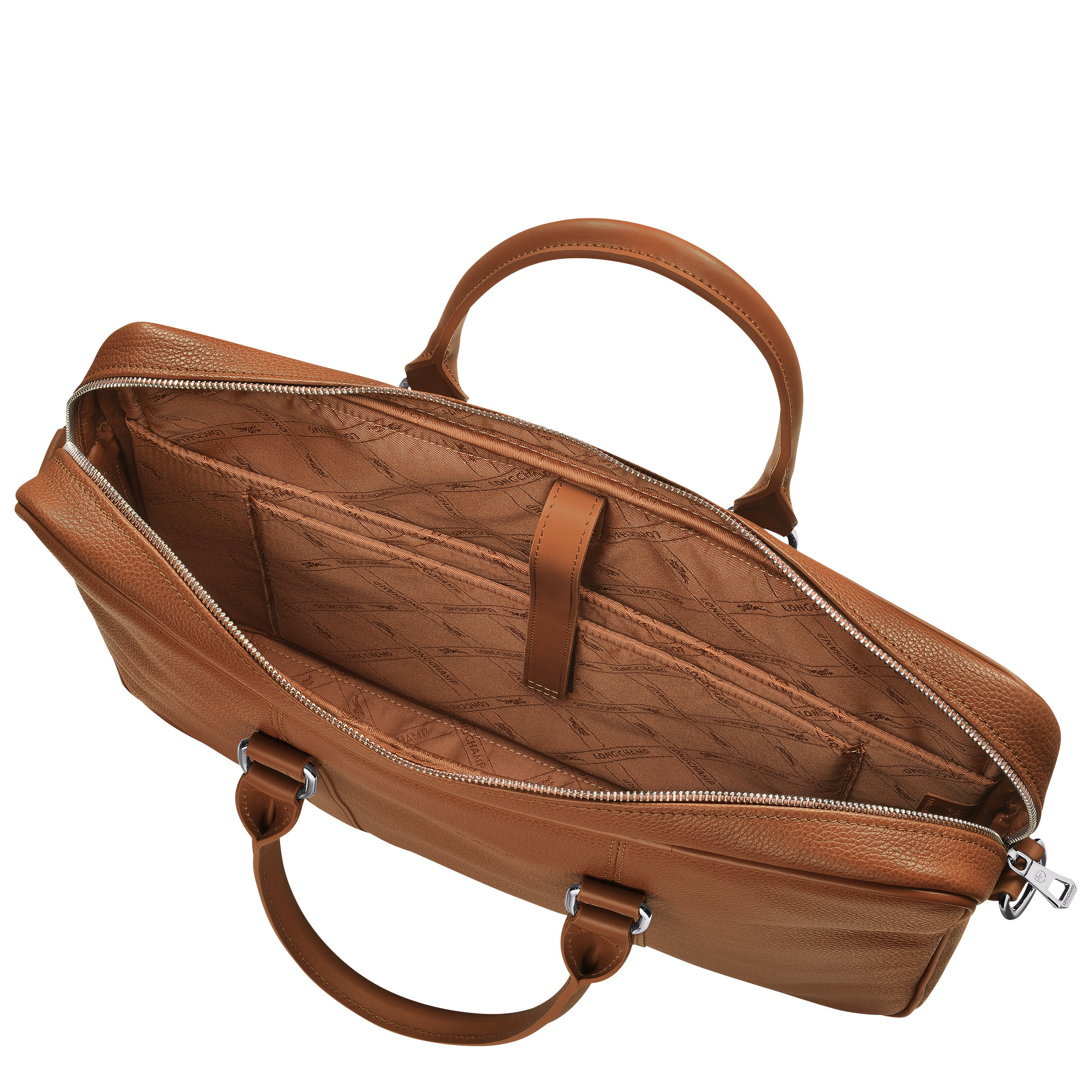 Le Foulonné S Briefcase Caramel - Leather - 5