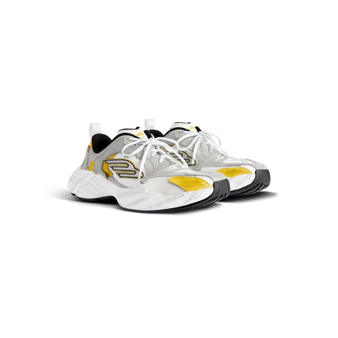 Men's Monday Shoe in Grey/white/yellow/black - 2