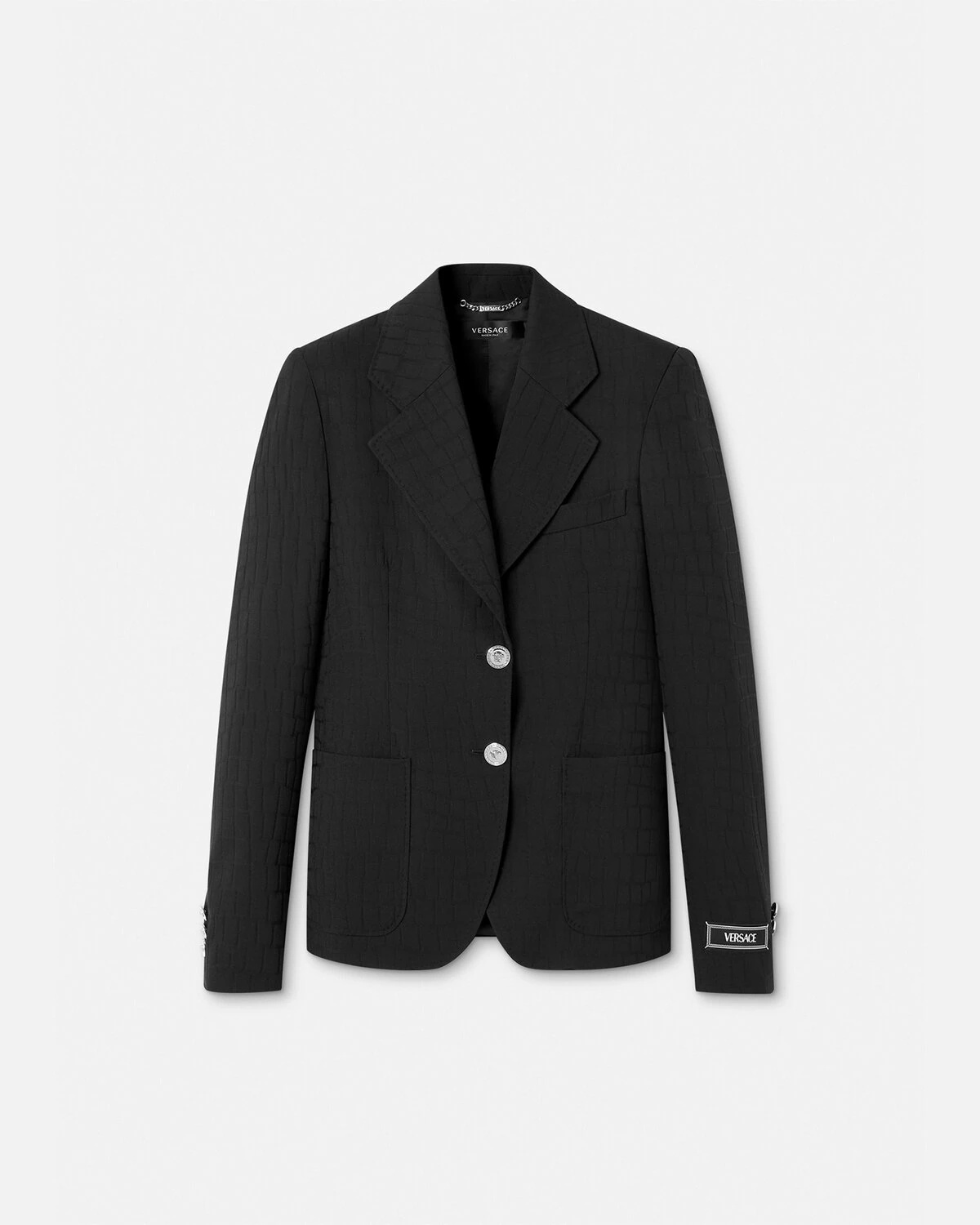 Croc-Jacquard Single-Breasted Blazer - 1