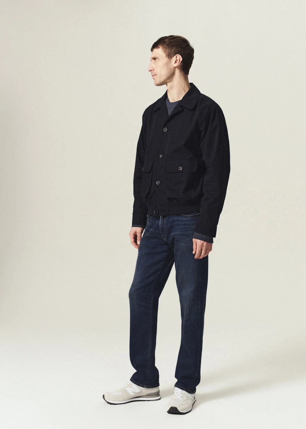 Elijah Straight Cashmere Denim In Condor - 1
