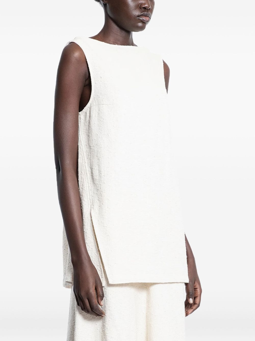 boat-neck sleeveless top - 3
