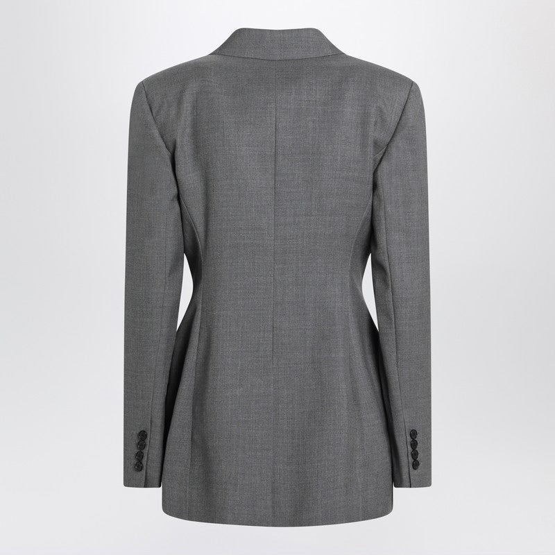 Givenchy Grey Double-Breasted Wool Jacket Women - 2