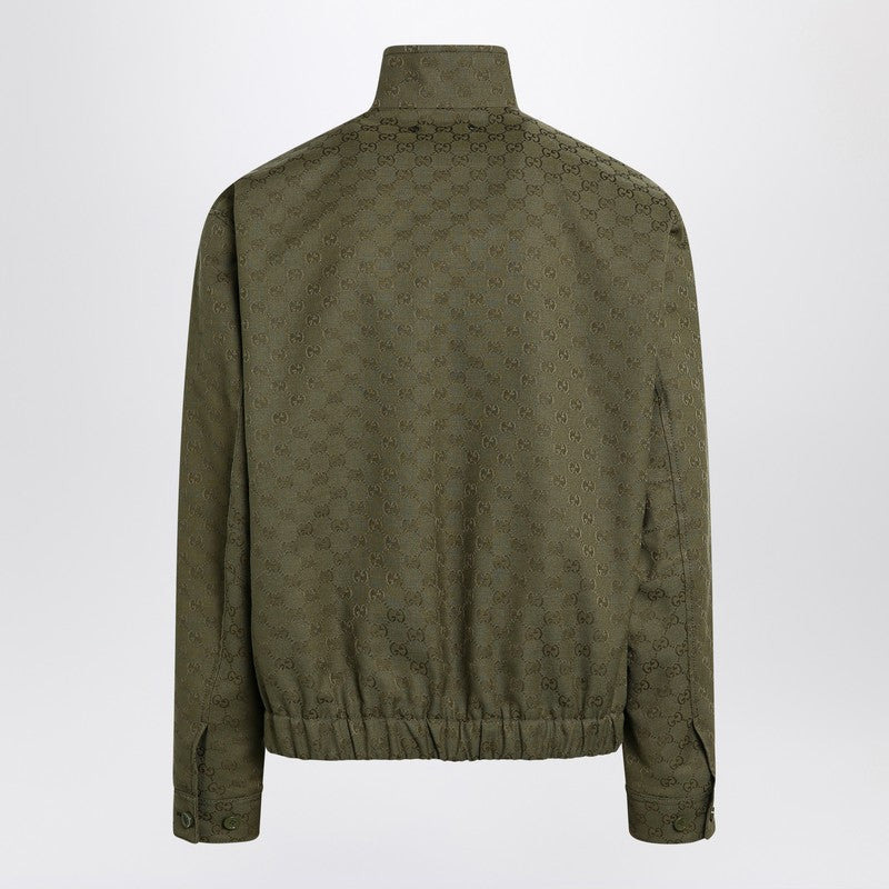 Gucci Green Forest Bomber In Gg Fabric Men - 2