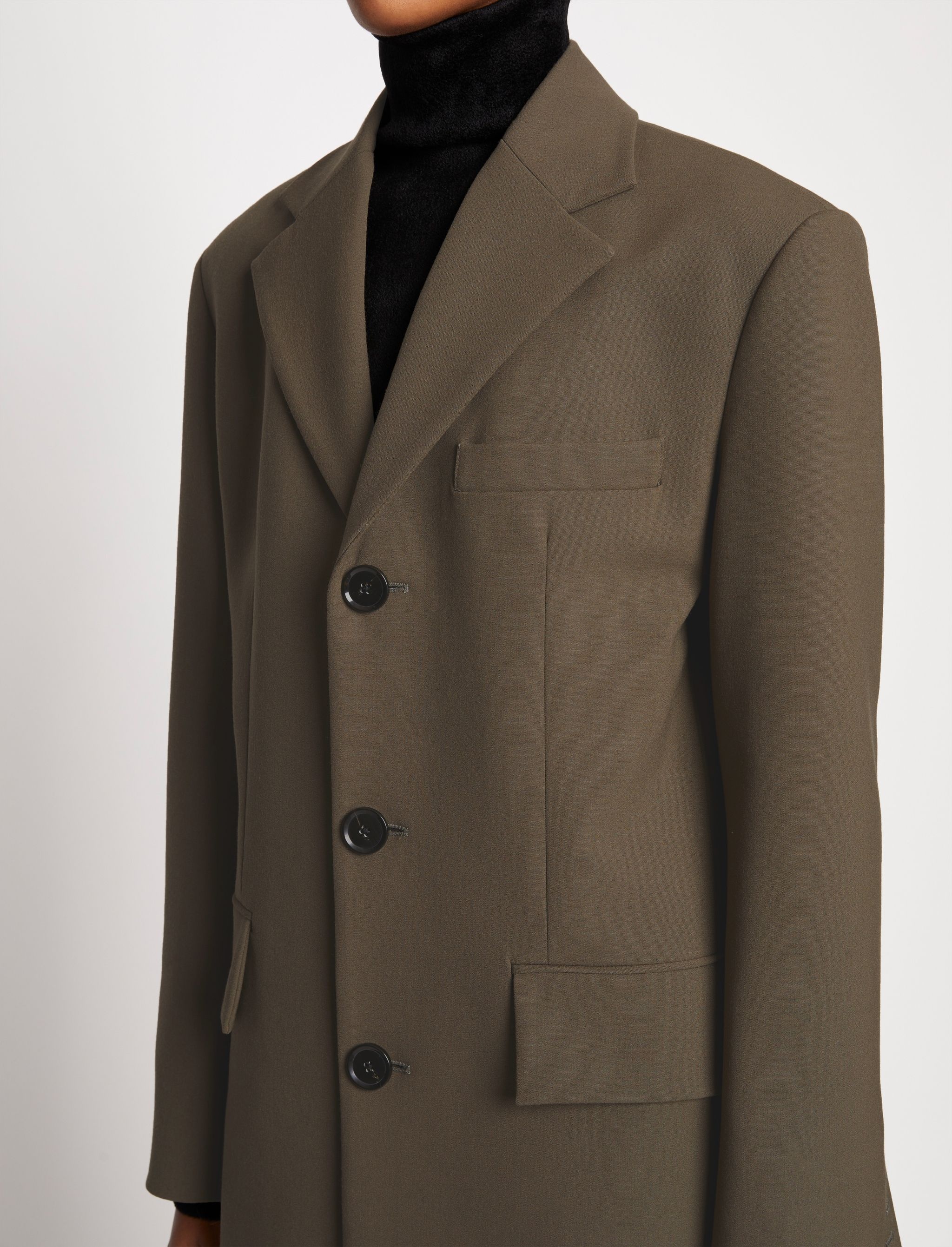 Lightweight Wool Coat - 5