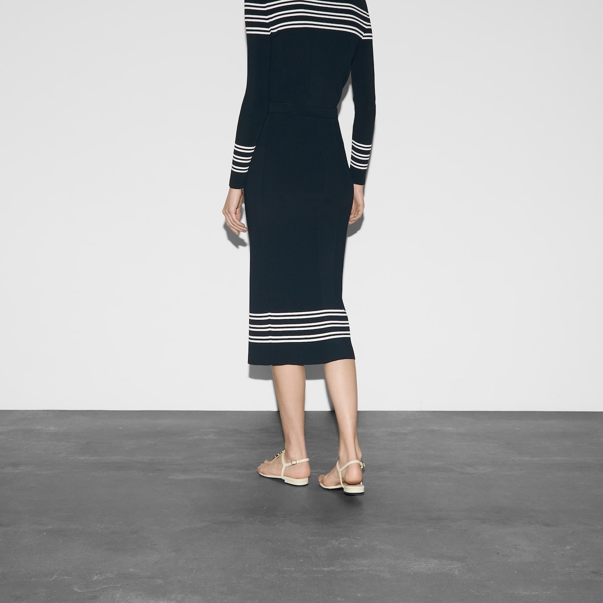 Stretch rib viscose skirt - 4