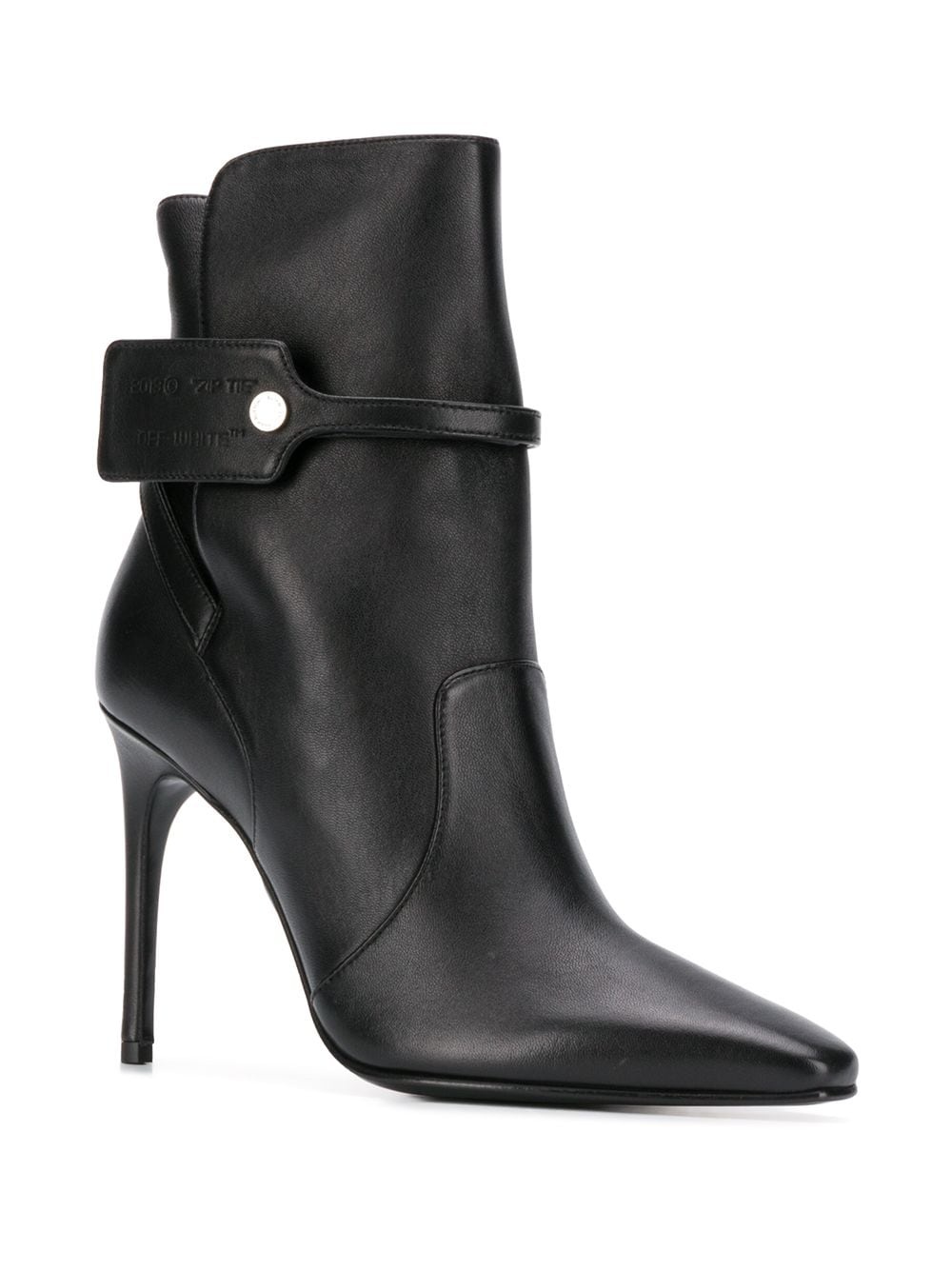 square-toe ankle booties - 2