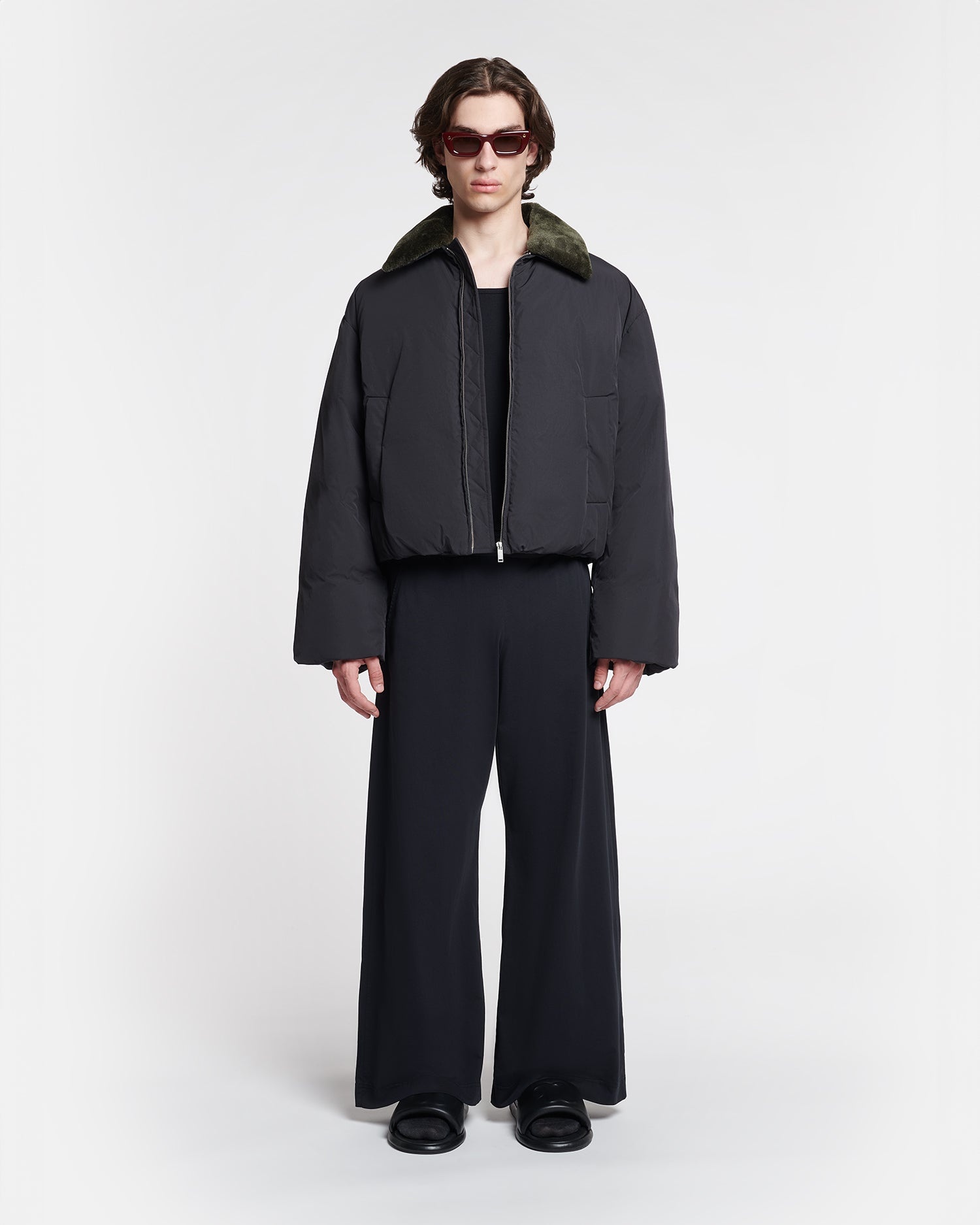 Faux Fur and Tech Nylon Jacket - 3