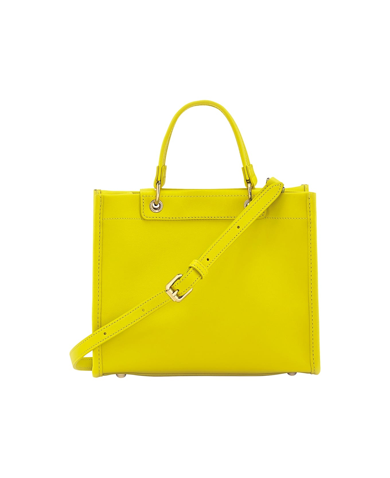 Green Handbag With Embossed Logo On The Front And Adjustable And Removable Shoulder Strap In Leather - 2