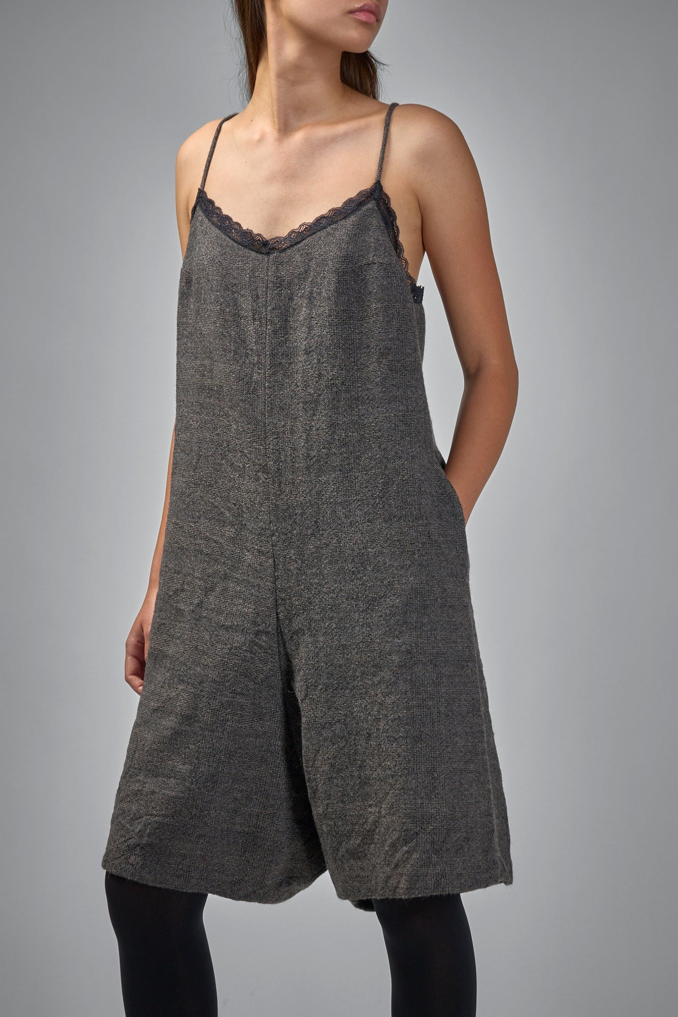 Lace Trimmed Romper - 4