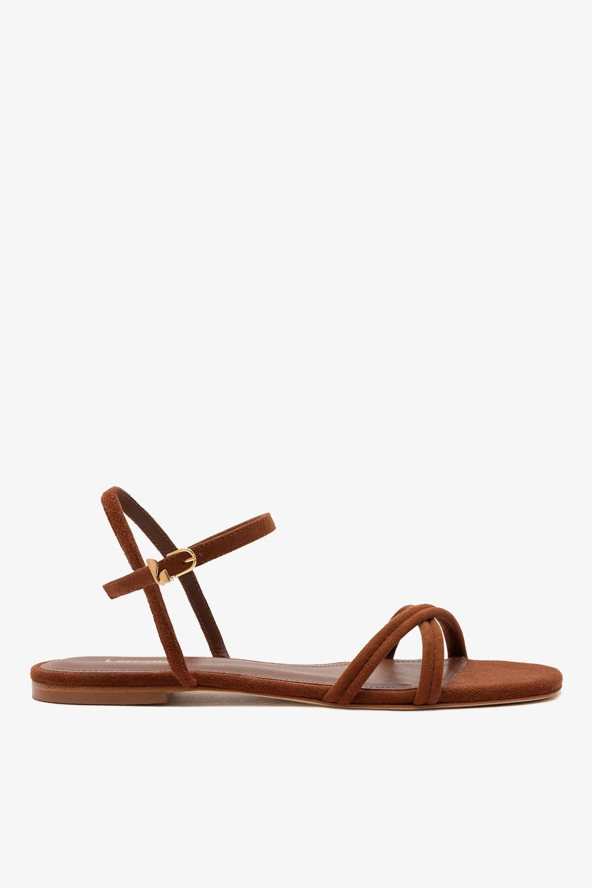 Annie Ankle Strap Sandal In Burnt Umber Leather - 1