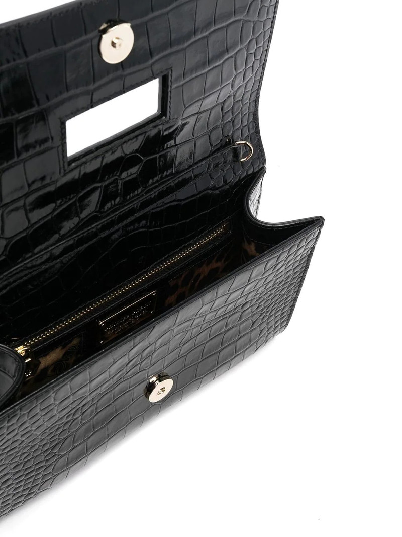 crocodile-embossed crossbody clutch bag 5