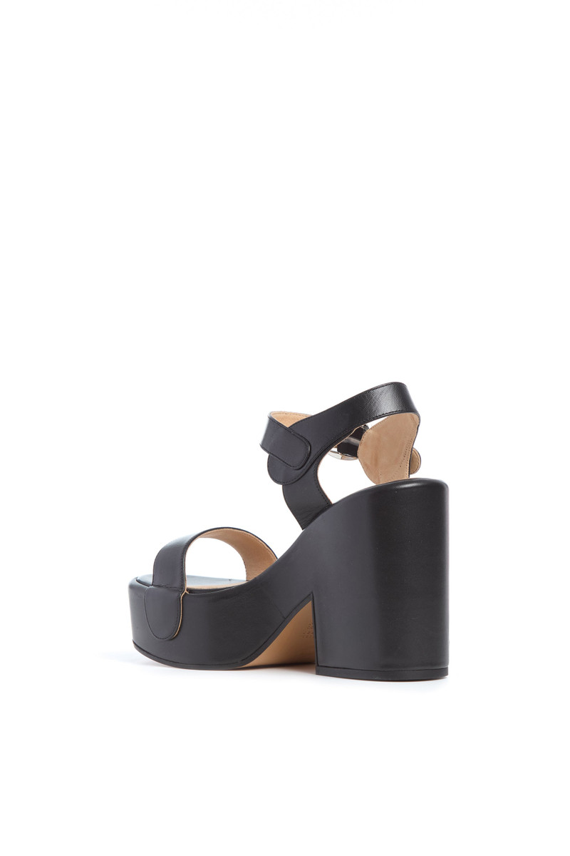 GABRIELA HEARST Iris Platform Sandal in Black Leather outlook