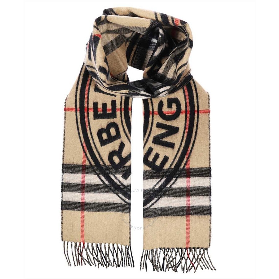 Burberry Archive Beige Montage Print Cashmere Scarf - 3