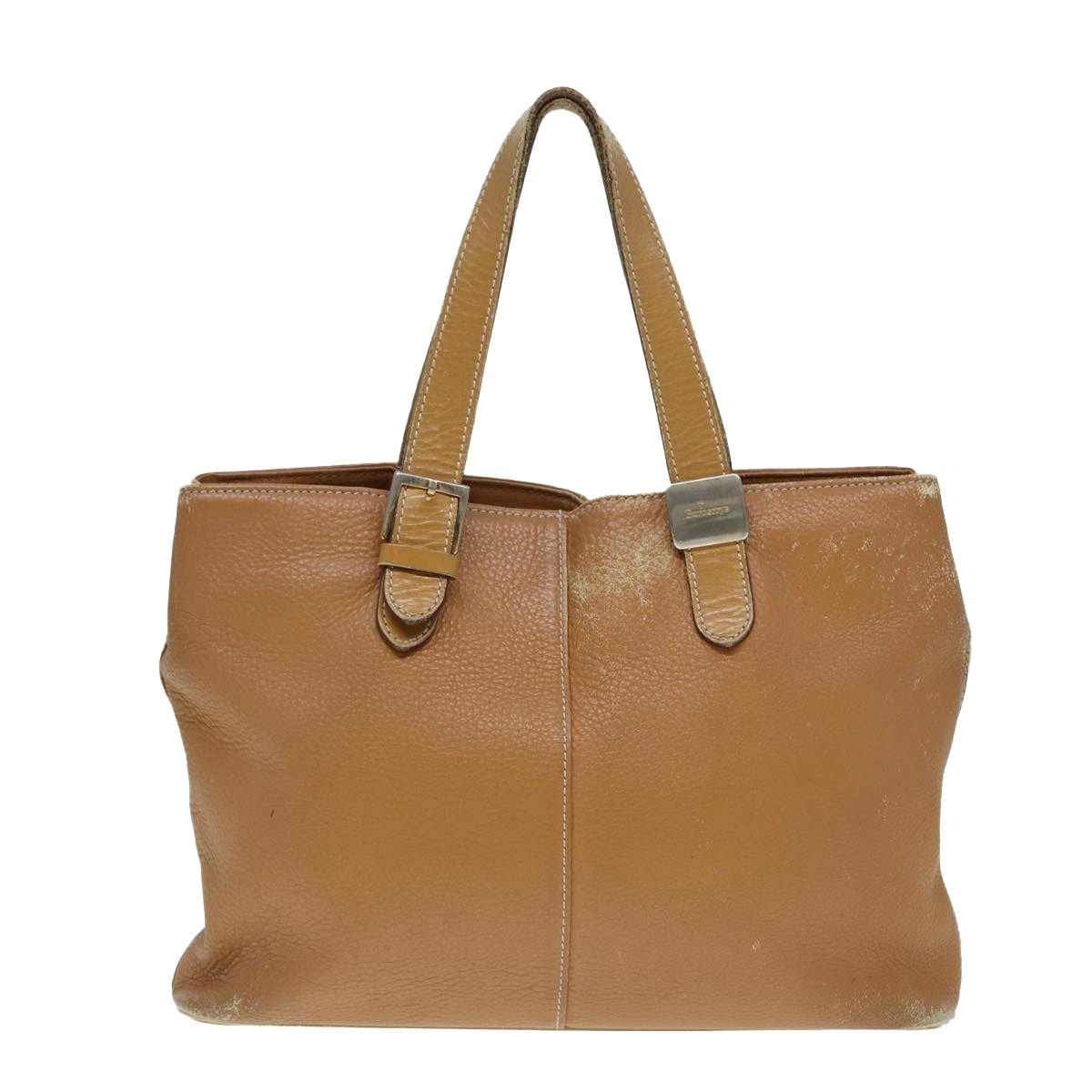 Burberry Hand Bag Leather Brown Silver - 13