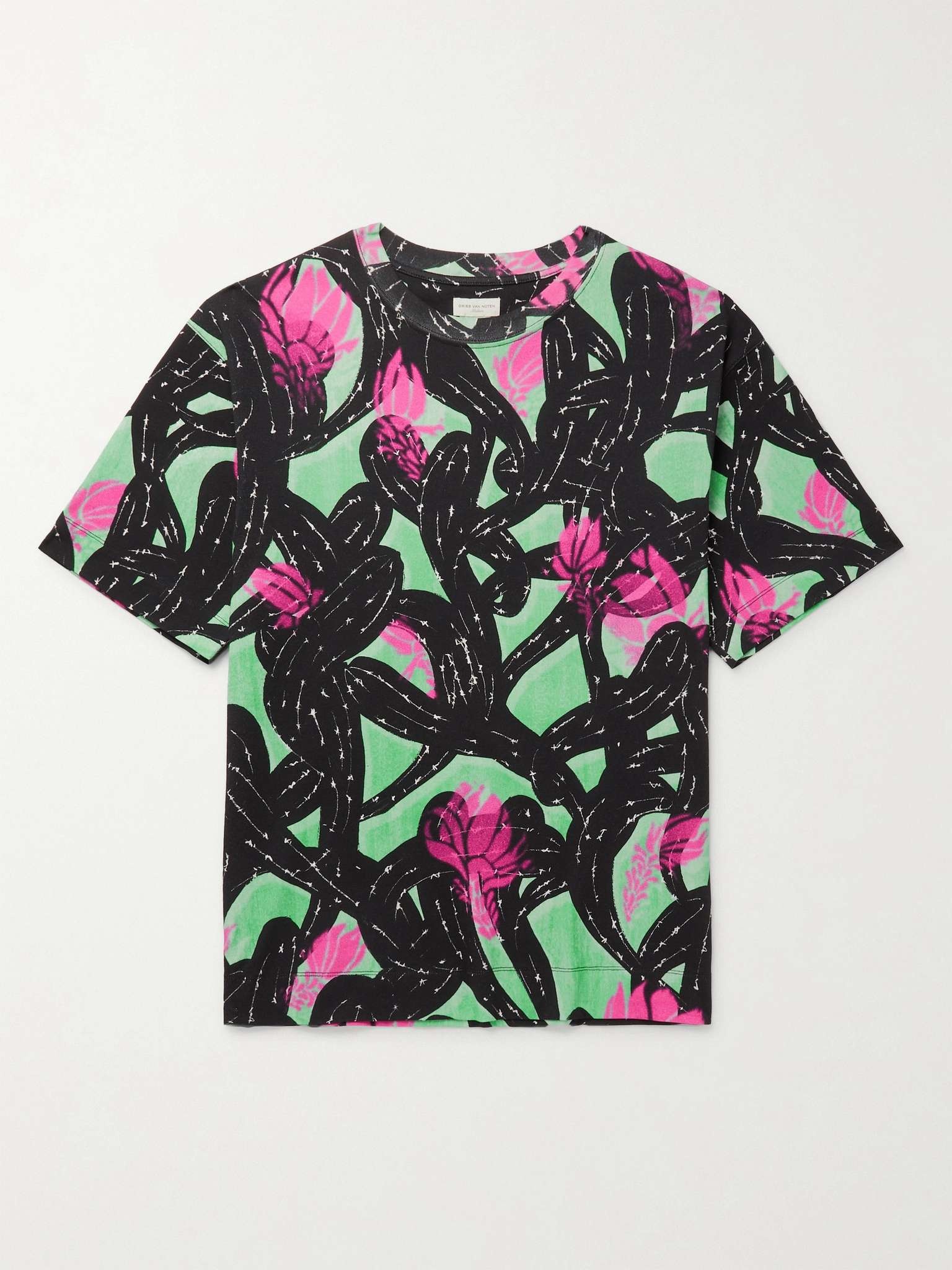 Printed Cotton-Jersey T-Shirt - 1